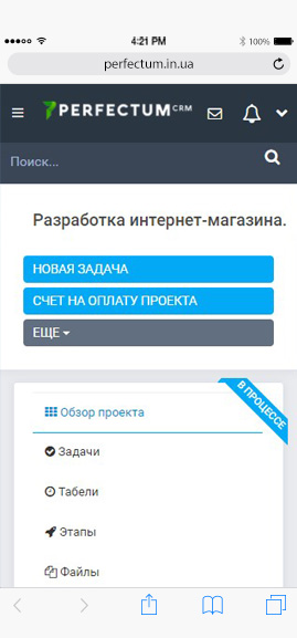 Рабочая доска внутри проекта