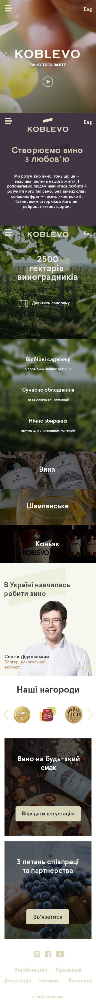 Натуральні вина ТМ «KOBLEVO»